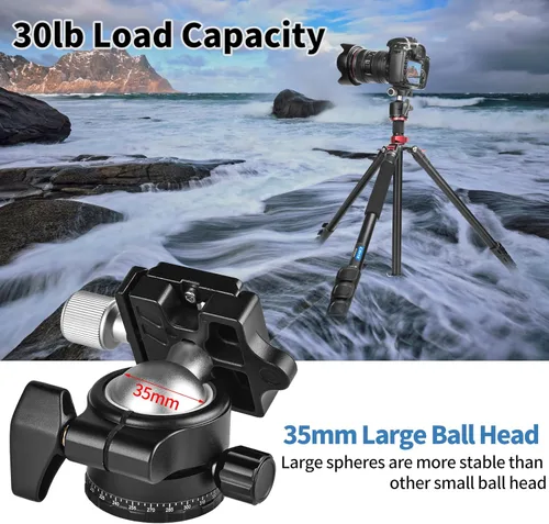 Vista 8 de CAVIX - Trípode de viaje CAVIX de 78 pulgadas para cámaras, trípode de 78 pulgadas, trípode ligero con cabezal de bola de 360 grados que carga hasta