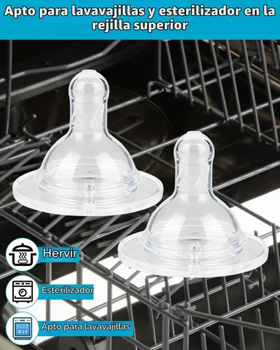Vista 8 de Boquilla de silicona para biberones anticólicos Philips Avent, flujo 4, 19.7 ft+, flujo extra rápido, 4