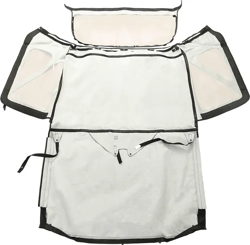 Vista 5 de HECASA Repuesto superior suave compatible con Suzuki Sidekick Geo Tracker 1988-1994, vinilo de tela de vela, negro, ventanas tintadas