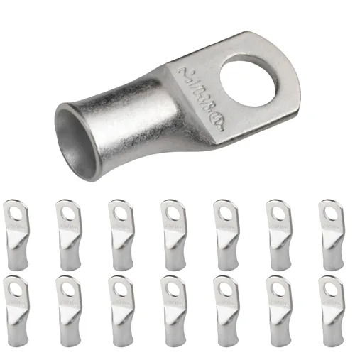 Vista 368 de SELTERM 5 piezas terminales de cable de cobre estañado 1/0 AWG perno de 1/2", extremos de cable de batería, terminales de anillo, conectores