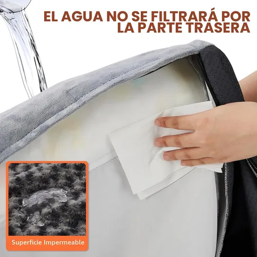 Vista 6 de Cama para perros de tamaño grande, cama ortopédica para perros grandes, cama impermeable para mascotas con funda extraíble lavable, sofá para Beige