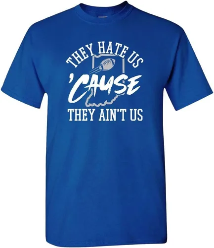 Vista 34 de Xtreme Apparrel They Hate Us 'Cause They Ain't Us Men's T-Shirt for Football Fans