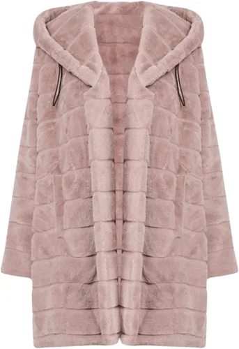 Vista 3 de PRDECEXLU Abrigo de invierno de manga larga para mujer, talla grande, con diseños y cremallera, chaqueta esponjosa, cálida, holgada, con capucha