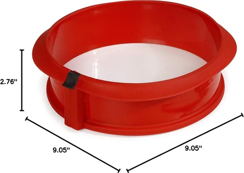 Vista 9 de Lekue Molde desmontable de 9 pulgadas con placa de cerámica, color rojo