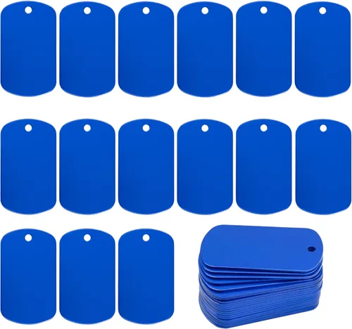 Vista 13 de StayMax Etiquetas en blanco de grabado de aluminio anodizado Paquete de 50 unidades (negro)