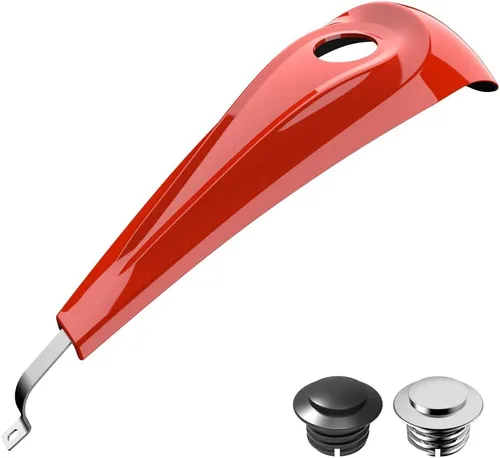 Vista 68 de Consola de tanque de perfil bajo para Harley Touring 2008+, whisky ámbar, panel de combustible de tablero liso y tapa de tanque de gasolina cromada