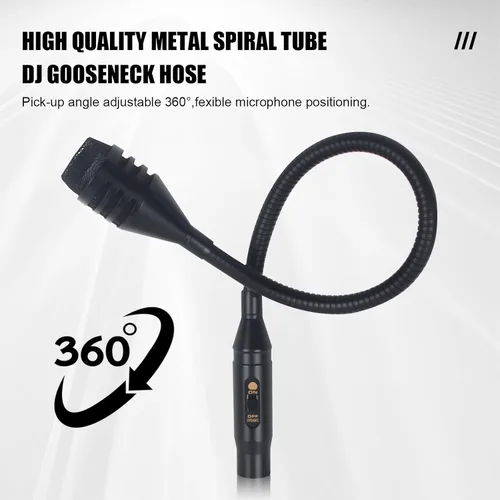 Vista 4 de D2 Flexible Profesional Dinámico Bob Barker Micrófono con conmutación para videoconferencia, canto, karaoke DJ mezclador de disco dedicado KTV Bar