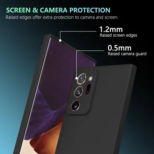 Vista 844 de Funda para Samsung Galaxy Note 8, color negro, resistente a los arañazos con tacto suave, delgada funda delgada para Samsung Galaxy Note 8