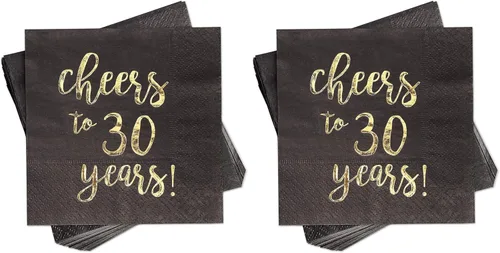 Vista 11 de BLUE PANDA Servilletas de cóctel con texto en inglés «Cheers to 60 Years» – Servilletas de fiesta de 60 cumpleaños – Decoración de 60 aniversario
