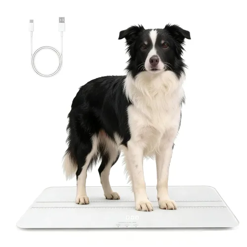 Vista 8 de Báscula digital para mascotas, báscula para bebés, con 3 modos de pesaje (kg/oz/lb), máxima 220 libras, capacidad con precisión de hasta 0.02