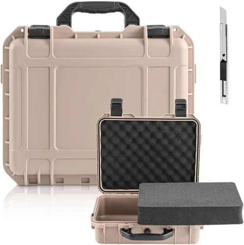 Vista 15 de Relaxweex 1 funda rígida impermeable de 8.5 x 6.5 x 3.7 pulgadas con inserto de espuma personalizable para bricolaje, funda protectora portátil