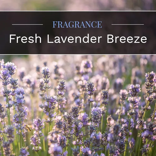 Vista 3 de CANDLE-LITE Fragancia perfumada fresca de brisa de lavanda, una vela de aromaterapia de 3 mechas de 10 onzas con 20-40 horas de tiempo