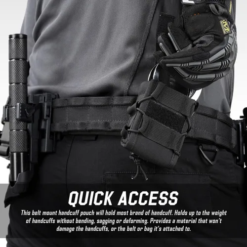 Vista 2 de LIVANS Molle Funda para esposas, bolsa para esposas para cinturón de trabajo, funda para esposas Asp, esposas con bisagras, esposas de cadena