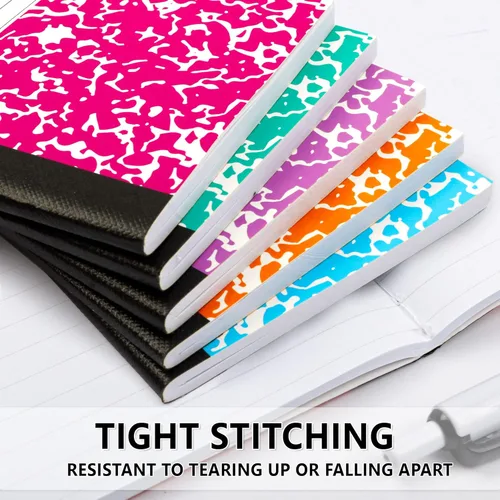 Vista 4 de feela Paquete de 70 mini cuadernos de composición a granel, lindo bloc de notas de composición de bolsillo, cuadernos pequeños para estudiantes