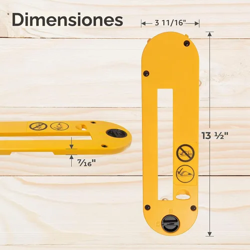 Vista 3 de TonGass Dado - Placa de garganta compatible con sierra de mesa portátil DeWalt de 10 pulgadas, compatible con DWE7490, DWE7491, DWE7491RS (tipo 2)