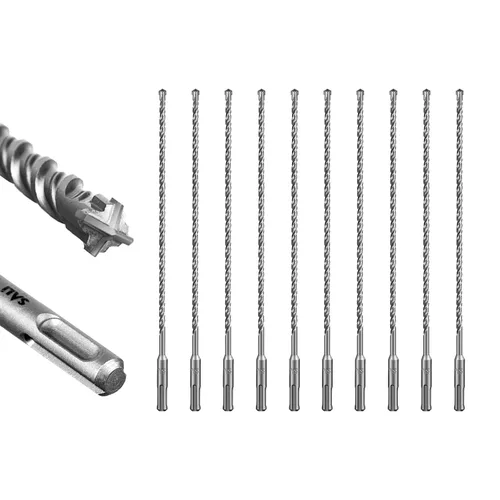 Vista 25 de SALI 10 brocas de martillo giratorio SDS Plus de 1/2 x 6 pulgadas, kit de broca para hormigón, material de carburo de doble rosca de tipo cruzado
