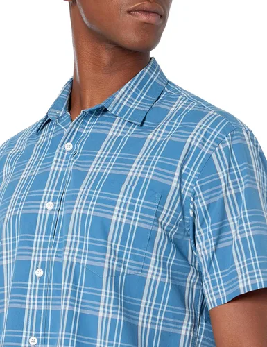 Vista 4 de Tienda Essentials - Camisa de popelina de manga corta de ajuste regular para hombre