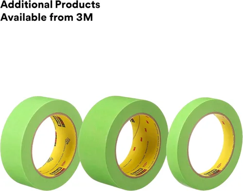 Vista 9 de 3M Scotch Cinta de enmascarar de alto rendimiento 233+, 46338, 1.417 pulgadas x 21.65 pulgadas, 1 rollo, flexible, resistente a la humedad, verde, a