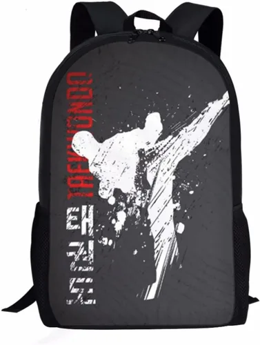 Mochila con estampado de taekwondo para adolescentes de escuela primaria, mochila escolar para viajes, playa, mochila escolar para niños y niñas