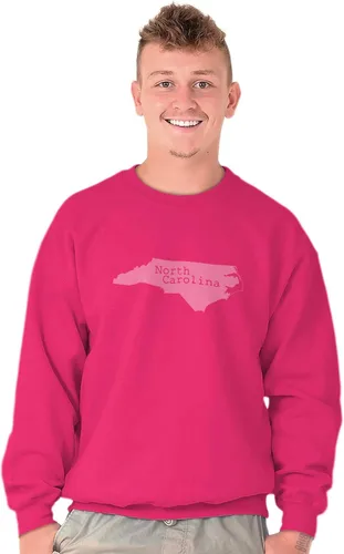 Vista 4 de North Carolina State Map Shape Souvenir NC Womens Mens Crew Sudadera