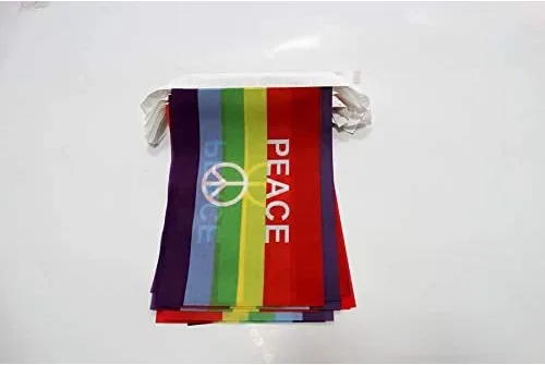 Vista 180 de Guatemala 19.7 ft BUNTING Flag 20 banderas 9'' x 6'' - Banderas de cuerda guatemalteca 5.9 x 8.3 in - AZ FLAG