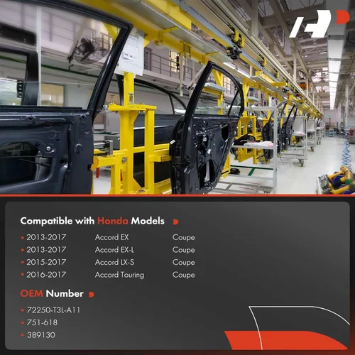 Vista 3 de A-Premium Elevalunas eléctrico con motor compatible con Honda Accord 2013-2017 Coupe solo lado del conductor delantero