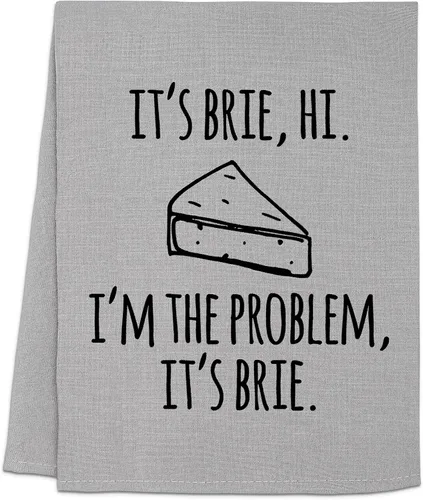 Moonlight Makers Divertidas toallas de cocina con temática de queso, toallas decorativas hechas a mano de algodón, paño de té absorbente, regalos