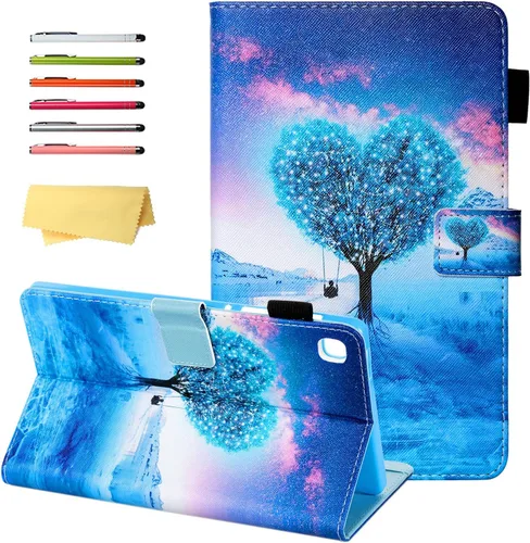 Vista 15 de Galaxy Tab A7 Lite 8.7 pulgadas SM-T225/T220 Trifold Case 2021 Modelo 2021 Ultra Delgada Funda Folio Ligero con Soporte Multi-Ángulo Delgado Cuero