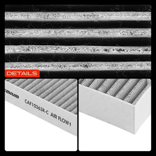 Vista 8 de A-Premium Filtro de aire de cabina con carbón activado compatible con Jeep Grand Cherokee 1999-2010, repuesto # 5013595AB