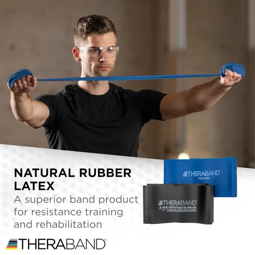 Vista 5 de TheraBand - Juego de bandas elásticas profesionales de resistencia, para ejercicios de cuerpo superior e inferior, terapia física, pilates