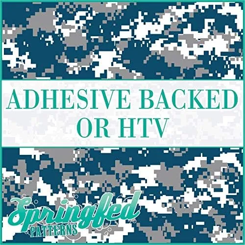 Patrón de camuflaje digital en azul, gris y blanco, transferencia de calor de camuflaje urbano o vinilo adhesivo, elige tu tamaño