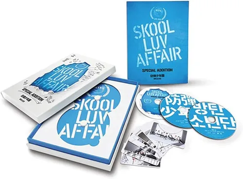 Vista 5 de BTS - Skool Luv Affair - Adición especial (2º mini álbum), 1 CD + 2 DVD + libro de fotos + póster doblado con autógrafo + regalos adicionales