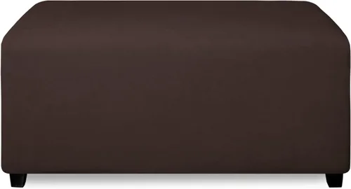 Vista 12 de PureFit Funda otomana rectangular de ajuste suave superelástica, para taburete de pies y muebles de almacenamiento plegables para sala de estar