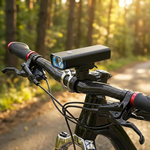 Vista 7 de BrightRoad Luz para casco de bicicleta de 8500 lúmenes, faro delantero de bicicleta con 7 modos, distancia de ajuste 650, luces de bicicleta