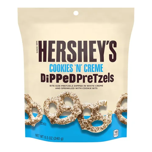 Vista 3 de HERSHEY'S Galletas 'n' Creme - Bolsa de pretzels sumergidos, 8.5 onzas