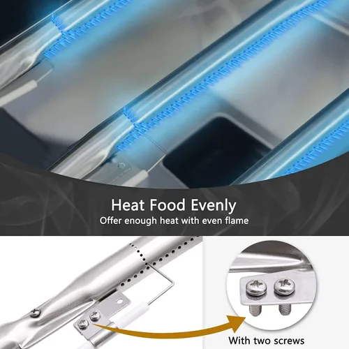 Vista 4 de Criditpid Grill Replacement Parts for Nexgrill 720-0925S, 720-0864, 720-0864M Models. Grill Heat Plates, Burner Tubes and Grill Ignitors for BBQ PRO