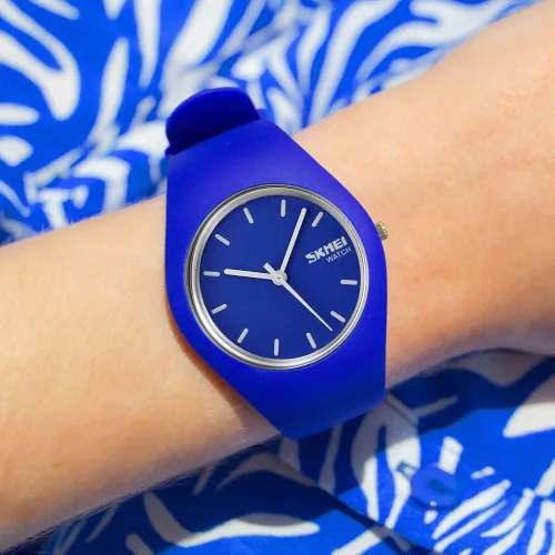 Vista 5 de Gosasa Casual estilo simple correa de silicona mujeres hombres deportes relojes 30M impermeable