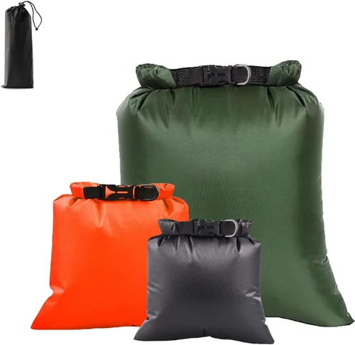 Vista 19 de 6 bolsas secas impermeables, bolsas secas ligeras para kayak, impermeables, bolsa impermeable al aire libre para kayak, senderismo, canotaje