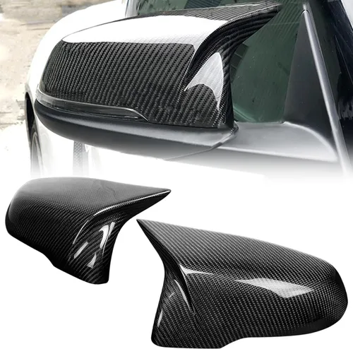 AeroBon Cubiertas de espejo lateral de fibra de carbono real compatibles con tapas de espejo Toyota GR Supra A90 A91 2020-2026 - Tejido de sarga