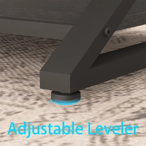 Vista 9 de HSH Mesa de sala de estar de madera de metal minimalista moderna negra con estante de almacenamiento, mesa central rectangular de 39 pulgadas y 2