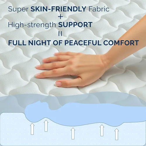 Vista 5 de 12 Inch Queen Memory Foam Hybrid Mattress in a Box - Comfort & Support, Pressure Relief, Breathable - Ideal for Side/Back/Stomach Sleepers, Easy