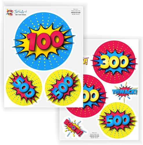 Vista 2 de StikArt Targets for Indoor Games (Set of 5 Wall Decals)