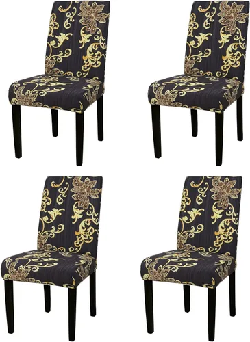 Vista 17 de Funda protectora para silla de comedor, lavable, extraíble, de elastano