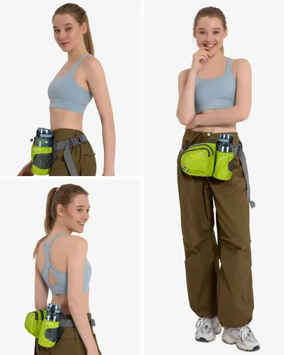 Vista 6 de Waterfly - Cangurera de senderismo con soporte para botella de agua para hombres y mujeres, para correr y pasear al perro, para iPhone 8 Plus