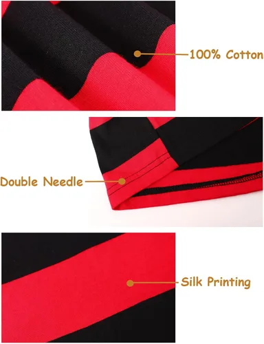 Vista 4 de A&J DESIGN Pijama de algodón puro a rayas para niños de 2 a 14 años, conjunto de pijama de 2 piezas.