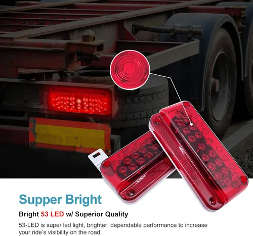 Vista 3 de Luces LED de remolque, luces traseras LED para RV, luces de freno para RV, luces traseras de freno, giro, parada para cámper con luces traseras