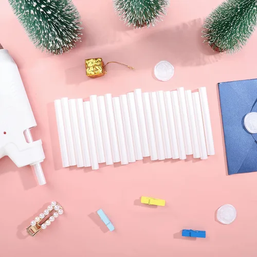 Vista 7 de Gartful Varillas de cera para pistola de pegamento, color blanco perla, palitos de pegamento termofusible de tamaño completo para sello de sello