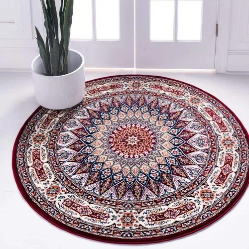 Vista 15 de Unique Loom Colección Narenj Adams - Alfombra rectangular (5 pies 1 pulgada x 8 pies, color beige/azul)