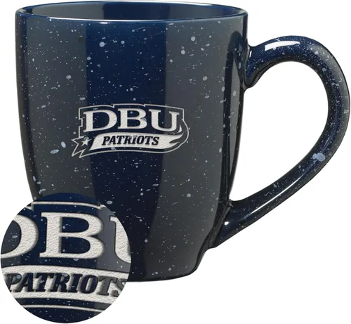 Vista 191 de Rico Industries NCAA Saint Joseph's (PA) Hawks Logo Principal Color Marrón 16 oz Logotipo del Equipo de Color Láser Grabado en Cerámica Moteada Taza