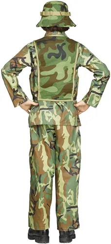 Vista 2 de Auténticos Niños de fuerzas especiales disfraz, S, verde, marrón (Green Brown)
